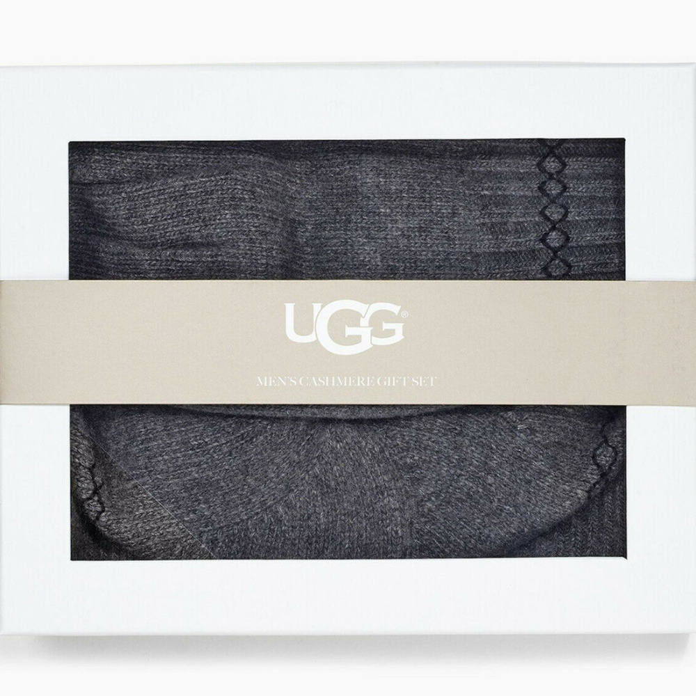 NWT UGG Men's Lindin Cashmere Gift Set Grey
